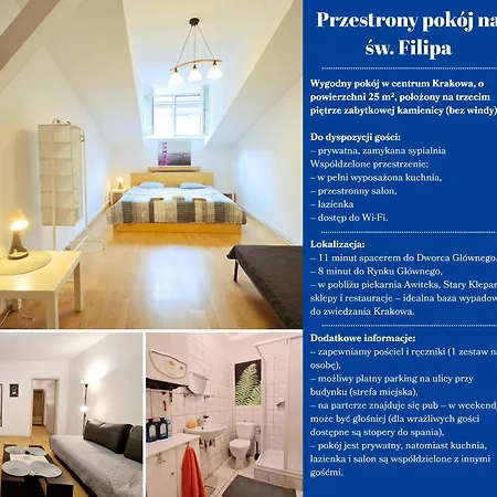 Apartament Przestronny Pokój W Mieszkaniu Na Filipa